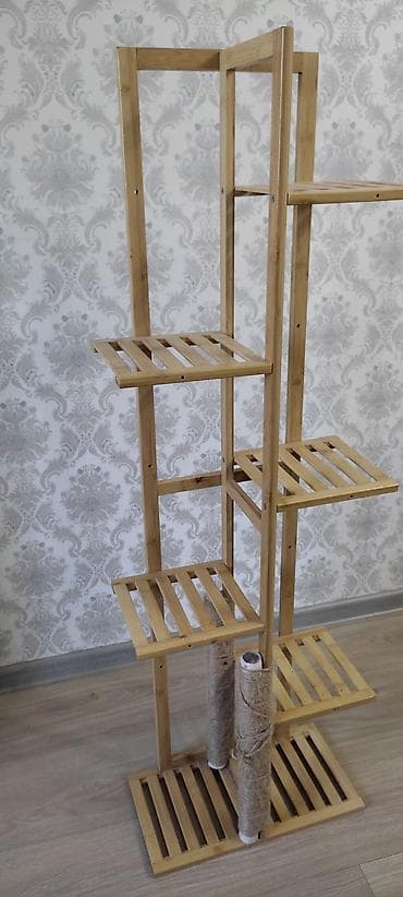 ротанговый мебель: Полка, этажерка для цветов, Дерево — 3