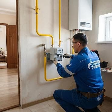 Газдаштыруу: Газдаштыруу, Газ түтүгүн орнотуу, Газ жабдууларын орнотуу, Газ эсептегич орнотуу — 1