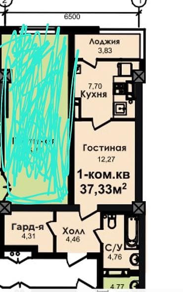 кв от застройщика: 1 комната, 37 м², Элитка, 9 этаж, Готовая ПСО (под самоотделку) — 8