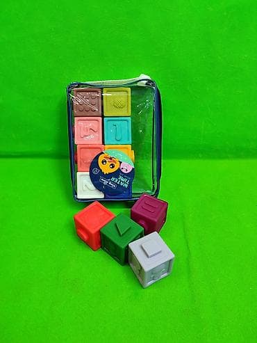 пластиковые бассейн: Кубики резиновые набор для развития малышей✨ Комплектация товара: 12 — 1