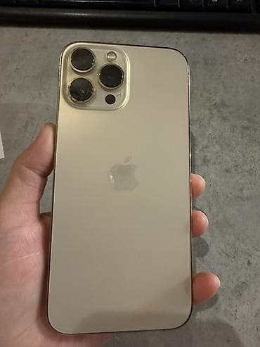 bobo vr: IPhone 13 Pro Max, Б/у, 256 ГБ, Золотой, Защитное стекло, Кабель, 84 % — 1