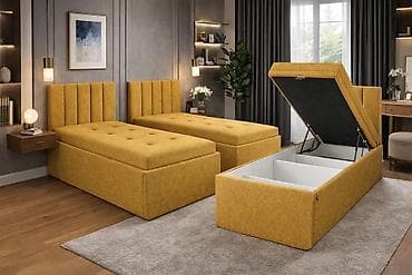 мягкий мебель бу: Односпальная кровать, Новый, С мягким изголовьем, длина - 200 см — 9