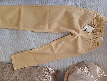 zara: Джинсы и брюки, цвет - Бежевый, Новый — 2