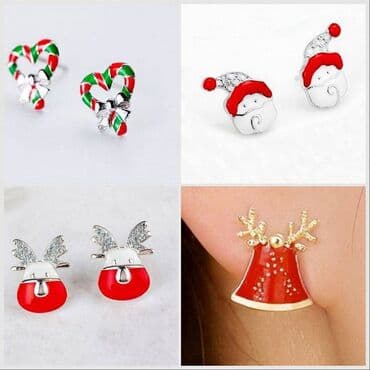 новогодние платья для девочек: Очаровательные НС новогодние серьги. Сочетание зелёного, красного и — 1