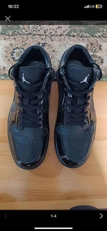 Босоножки, сандалии, шлепанцы: Кроссовки Nike Air Jordan 1 Low, цвет: полностью черный (Black/Black) — 2