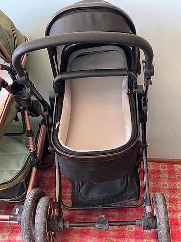 Коляски: Коляска, Другой бренд, цвет - Черный, Б/у — 6