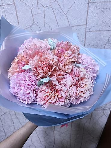 бутон: Букет ручной работы из Гвоздик(диантус)🌺🪷💐из гофрированной бумаги в — 2