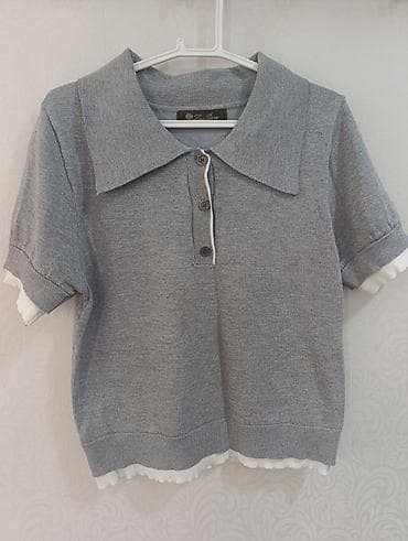 рубашка polo: Топ, Трикотаж, Укороченная модель, Новый, M — 1