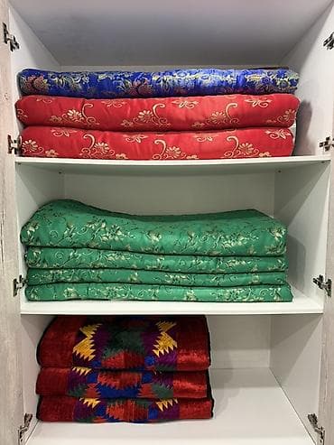 пэчворк лоскутное одеяло: Тошок Б/у, Жер төшөк, цвет - Красный, Самовывоз — 2