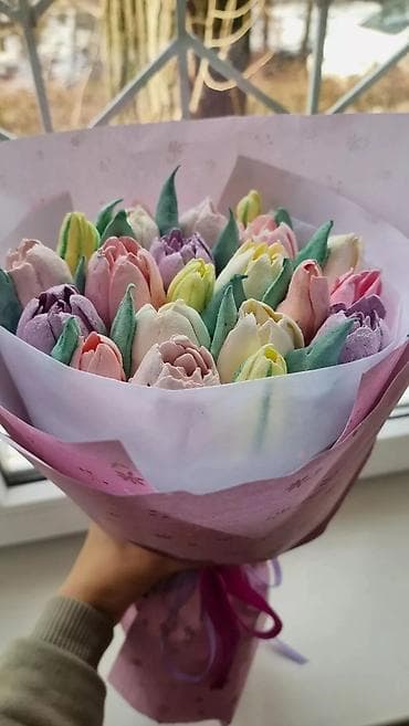 букет из леденцов: Зефирные букеты — съедобные композиции из натурального зефира в форме — 5