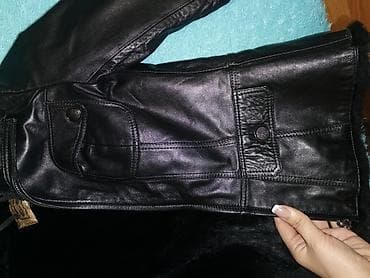 Мужская обувь: Куртка кожа натуральная, мех натуральный внутри кролик, воротник — 8