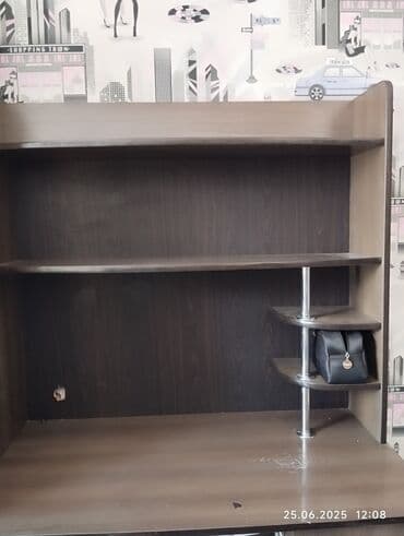 ами мебель прикроватные тумбочки: Кеңсе үчүн текче, Колдонулган, Жыгач, Өзү алып кетүү, түсү - Күрөң — 3