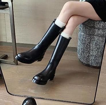 Домашние тапочки: Натуральная кожа, женские сапоги, черные, размер 36 деми (осень весна) — 4