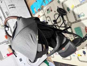 детскую коляску цвет черный: Коляска, цвет - Черный, Б/у — 2