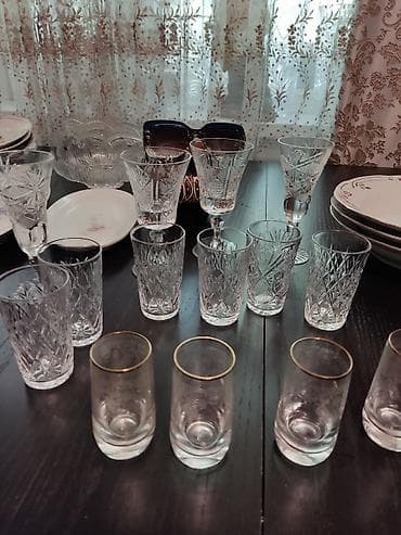 jack 4: Набор винтажной стеклянной посуды с гранёным узором Состав: - 6 — 5