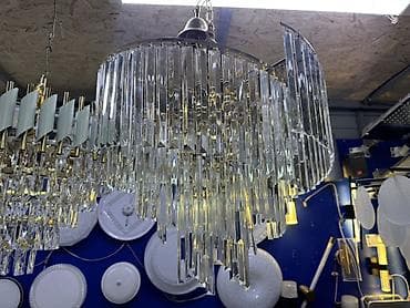 куплю хрусталь: Подвесная люстра с каскадом из длинных прозрачных — 1