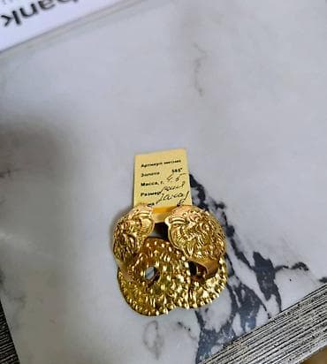 резинка красивая: Серьги, Проба 585, Без вставки, Женские, Этно-стиль — 3