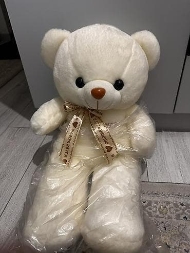 мишка подарок: Плюшевый мишка кремового цвета - Материал: мягкий плюш, приятный на — 1