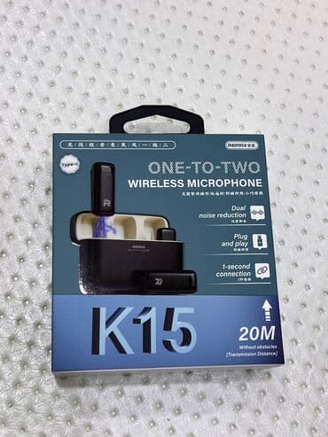 Петличный беспроводной микрофон. Remax K15. 2 rx,1 tx. Type C