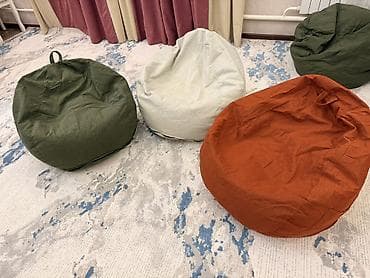 Пуфы-мешки (кресла-груши) с бархатистой фактурой вельвета. Мягкие