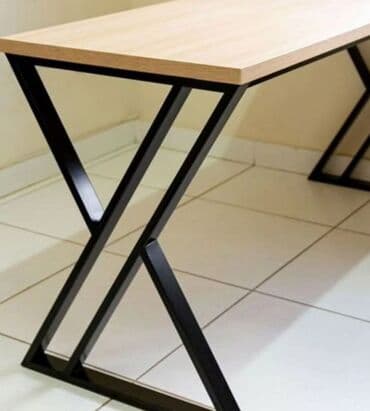 стол для офис: Офисный стол, Нерегулируемый, цвет - Черный, Прямоугольный — 8