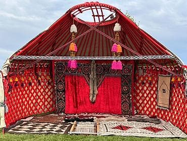 Аренда юрты, Каркас Деревянный, 75 баш, С полом, Стол, Стулья — 3
