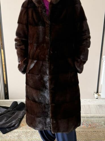 шуба кроликовая: Шуба, Норка, Длинная модель, M — 3