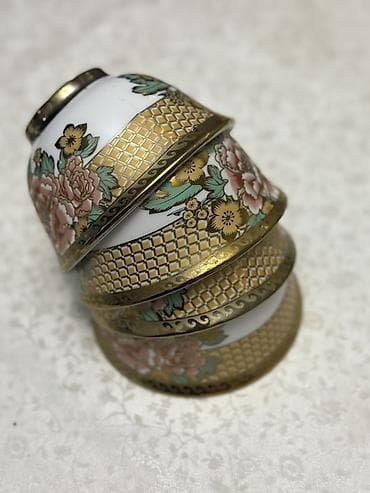 суп: Набор фарфоровых пиал с росписью - Комплект из 30 пиал из тонкого — 1