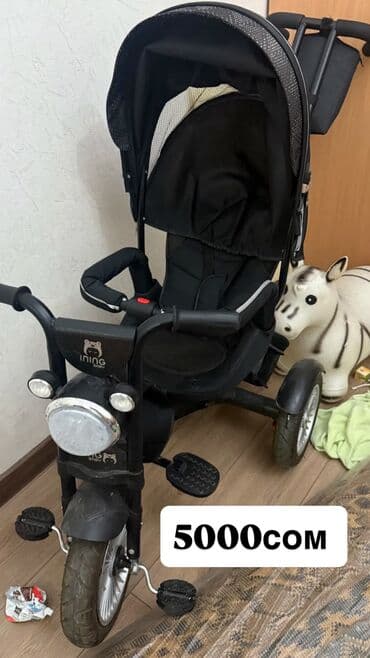 прогулочная коляска б у: Коляска, цвет - Черный, Б/у — 5