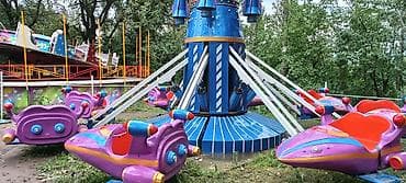 Аттракцион «Космические ракеты» — комплект карусели для детских парков — 7