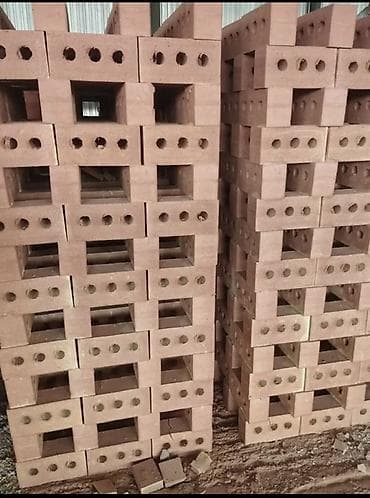 Пескоблок: Пустотелый, дырчатый, Жженый кирпич, Полублок, 250×120×90 — 3
