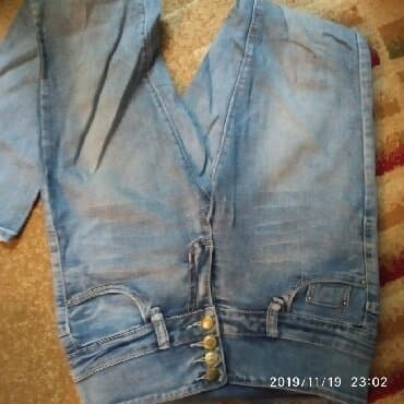 джинсы на девочку: Джинсы, Прямые, L — 1