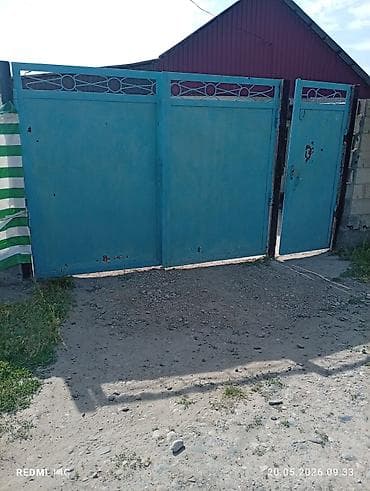 умные ворота: Металлические распашные ворота с калиткой - Материал: стальной лист — 3