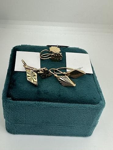 серебро турция: Серьги, Проба 583, Без вставки, Женские, Советские (СССР) — 1