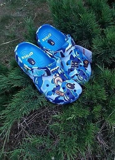 кроксы шлепки: Сабо, 39, Crocs, Новый, цвет - Синий, Бесплатная доставка — 1