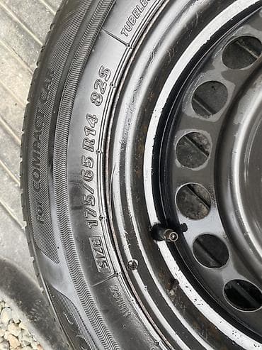 резина 15 с: Колеса в сборе 175 / 65 / R 14, Лето, Б/у, Пара, Легковые, Железные, отверстий - 4 — 2