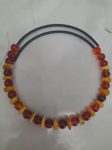 купить свадебное платье недорого: Набор украшений из янтаря цвета коньяк. длина бус 90 см,браслета 20 — 9