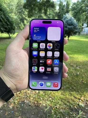 Техника жана электроника: IPhone 14 Pro Max, Колдонулган, 256 ГБ, Deep Purple, Коргоочу айнек, Каптама, 100 % — 3