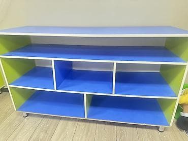 седьмое небо: Тумба и подставка для телевизора, Напольная, ЛДСП, цвет - Синий — 4