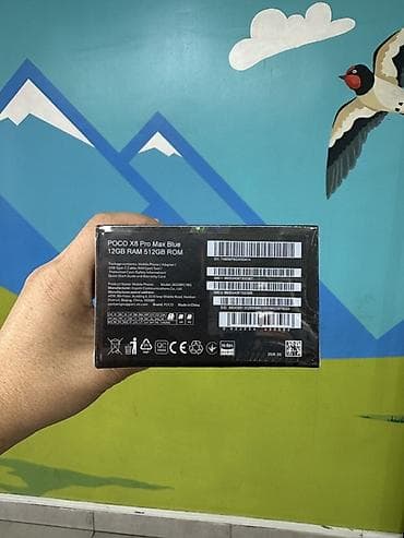 буву телефон: Poco X8 Pro Max, Новый, 512 ГБ, цвет - Синий, 1 SIM, 2 SIM, eSIM — 1