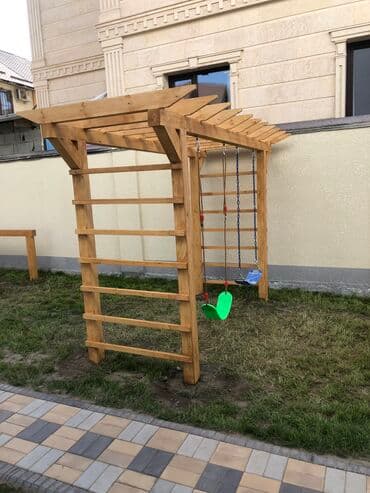 купить детский домик: Изготовливаем деревянные детские площадки : пергало, навесы, тапчан — 8
