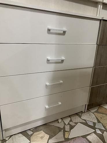 органайзеры для хранения одежды: Комод для одежды, Новый, Без зеркала, ЛДСП, цвет - Серый, Бесплатная доставка — 5