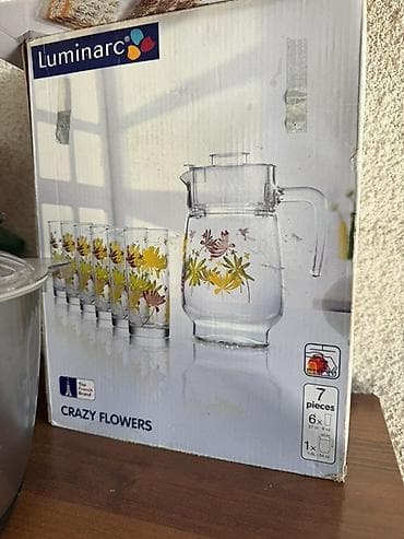 Набор для сервировки напитков Luminarc Crazy Flowers, 7 предметов