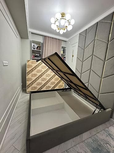 Двуспальная кровать, Новый, С ящиком для хранения, длина - 200 см