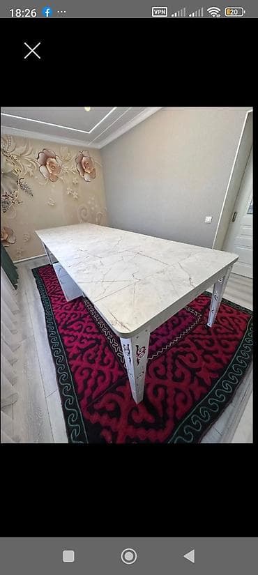 кухонные раздвижные столы: Стол трансформер Для кухни, Раскладной стол, Длина, см: 3.4.5 см, цвет - Белый — 1