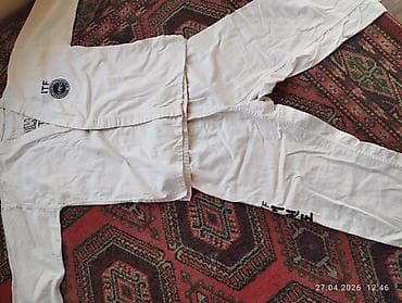 штаны пума: Белый добок для тхэквондо с логотипом ITF на груди, предназначенный — 2