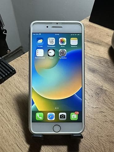 Техника и электроника: IPhone 8 Plus, Б/у, 64 ГБ, Белый — 1