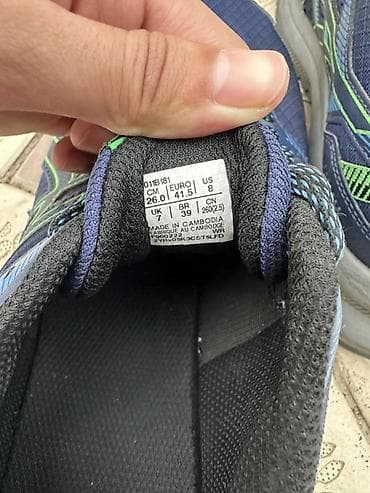 костюм 90 х мужской: Мужские кроссовки, 41.5, Asics, Б/у, цвет - Синий, Самовывоз — 3