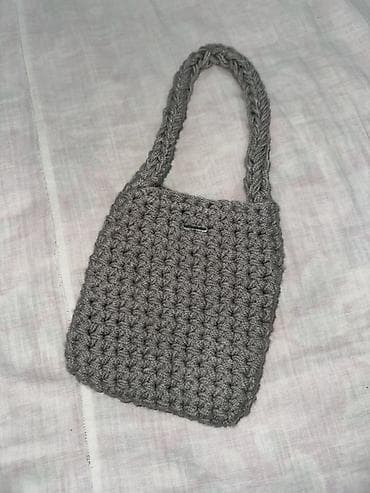 перчатки зима: Вязаные сумки ручной работы - Материал: плотный шнур/трикотажная — 7