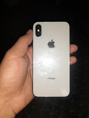 IPhone X, Б/у, 64 ГБ, Серебристый, Зарядное устройство, 100 %